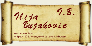 Ilija Bujaković vizit kartica